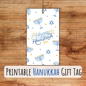 MEILLEURE VALEUR imprimable Hanukkah Gift Tags - Téléchargement instantané Gift Tag For Hanukkah, Hanukkah Gift Tag, Hanukkah Themed Tags, Happy Hanukkah