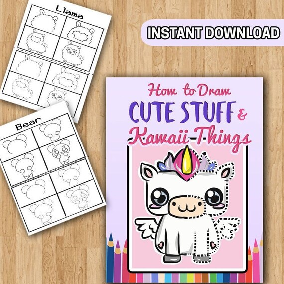 How to Draw Cute Stuff and Animals Coloring Book for Kids: Easy