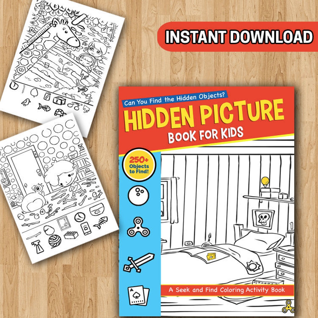 BEST VALUE 30 Hidden Pictures Coloring Pages for Kids: Toddler Activity ...