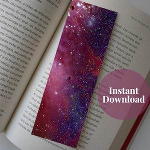 BEST VALUE Printable Bookmarks Set Of 3 - Galaxy Bookmark Designs - Instant Download Space Themed Bookmarks, Starry Sky, PDF Print And Cut