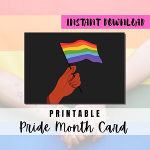 BEST VALUE Happy Pride Month Greeting Card Printable - Instant Download Pride LGBTQ+ Rainbow Greeting Card, Celebrate Pride Month Lgbtq Card
