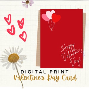 BESTER WERT druckbare Valentinskarte, digitale PDF Alles Gute zum Valentinstag Grüße, süßer Brief für geliebte Menschen, Herz Karte Valentinsgeschenk