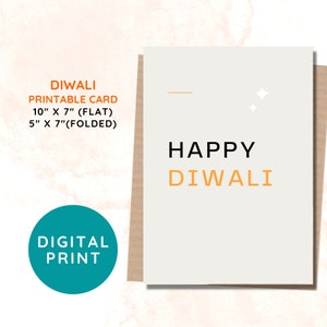 MIGLIOR VALORE Cartoline stampabili Diwali - Download istantaneo Carta Deepavali del Festival autunnale indiano, Festival delle luci, Biglietti d'auguri Happy Diwali