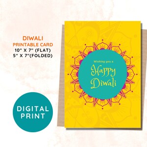 MIGLIOR VALORE Cartoline stampabili Diwali - Download istantaneo Carta Deepavali del Festival autunnale indiano, Festival delle luci, Biglietti d'auguri Happy Diwali