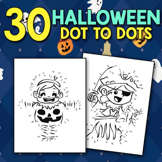 Dot to Dot Books for Kids Ages 4-8: Happy Halloween Halloween Activity Book  & Halloween Coloring Book for Children With Super Cute Pumpkins 