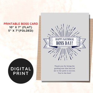 BEST VALUE Printable Boss Card - Instant Download Birthday Card, Funny Boss Card, Thank You Card, Best Boss Ever, Happy National Boss Day