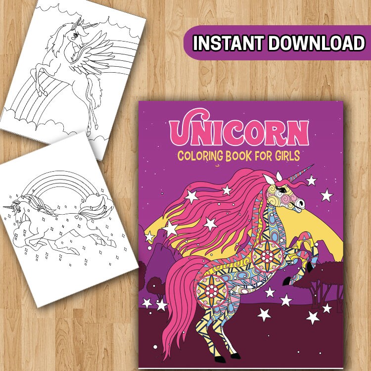 Unicorn Coloring Book for Girls Advanced Coloring Pages for Tweens ...
