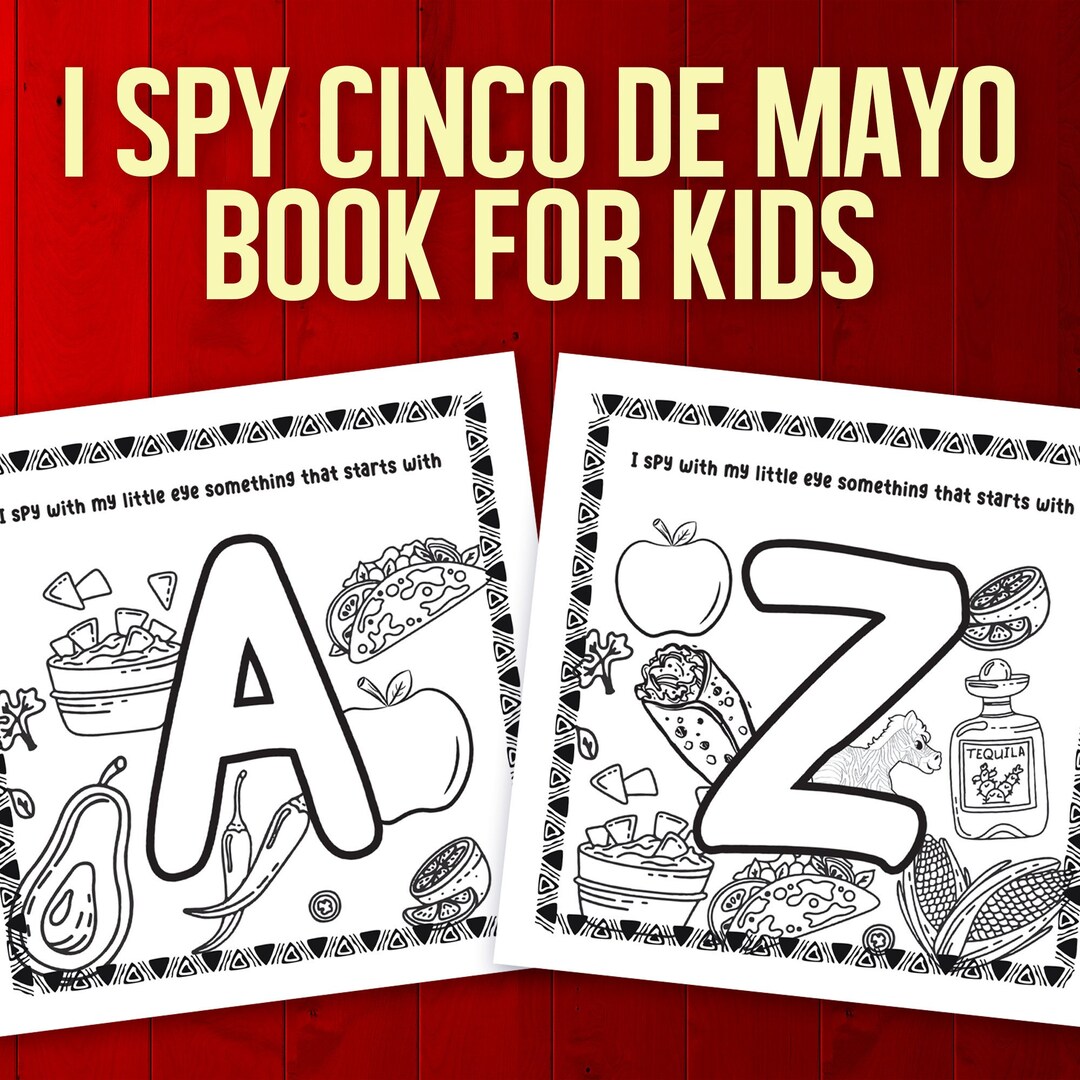 BEST VALUE! I Spy Cinco De Mayo Book for Kids - Instant Download Fun ...