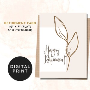 BEST VALUE Printable Retirement Card - Digital Download Happy Retirement Greeting Card, Funny Retirement Going Away Card, Coworker Gift