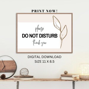 BEST VALUE Please Do Not Disturb - Instant Download Room Door Sign, Simple Poster Signage, Great for Office, Home, School, & More