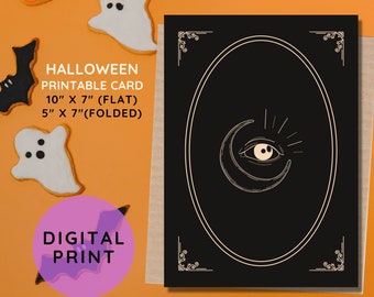 BEST VALUE! Happy Halloween Printable Card - Instant Download Halloween Greeting Card, Halloween Card, Holiday Card