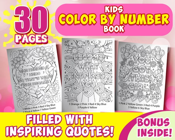Download Best Value Color By Number Printable Coloring Book For Girls Etsy