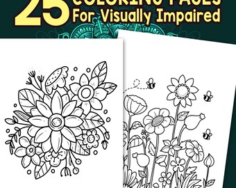 Visually Impaired Abstract Beauty Faces - Easy Coloring (PDF Book) For  Beginners