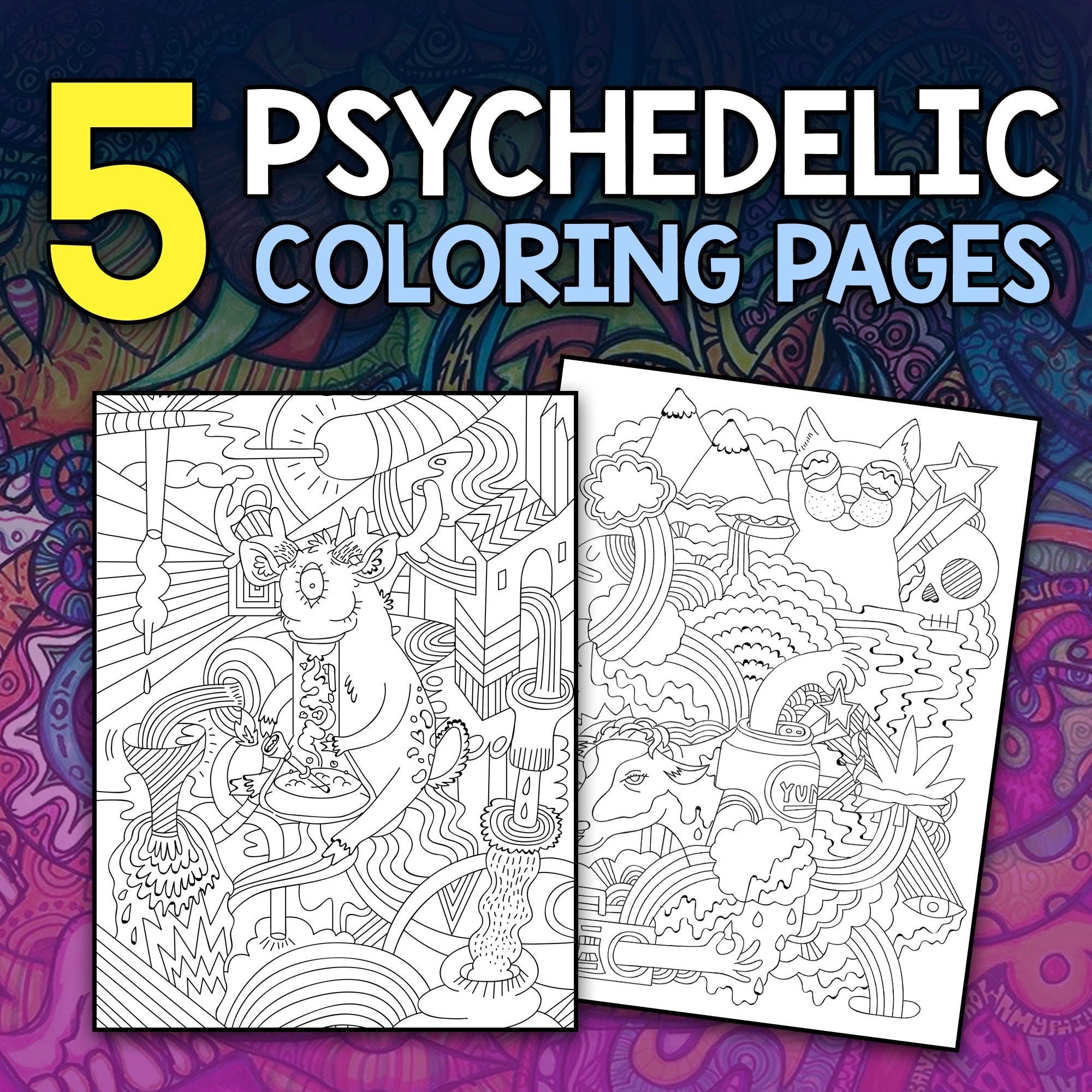 Stoner coloring book for adults: The Stoner's Psychedelic Coloring Book for  relaxation and stress relief (Paperback)