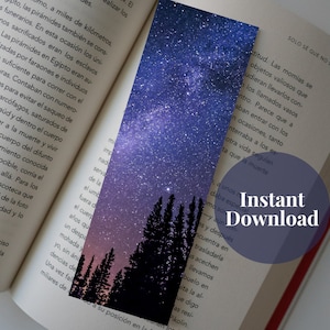 BEST VALUE Printable Bookmarks Set Of 3 - Galaxy Bookmark Designs - Instant Download Space Themed Bookmarks, Starry Sky, PDF Print And Cut