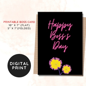 BEST VALUE Printable Boss Card - Instant Download Birthday Card, Funny Boss Card, Thank You Card, Best Boss Ever, Happy National Boss Day
