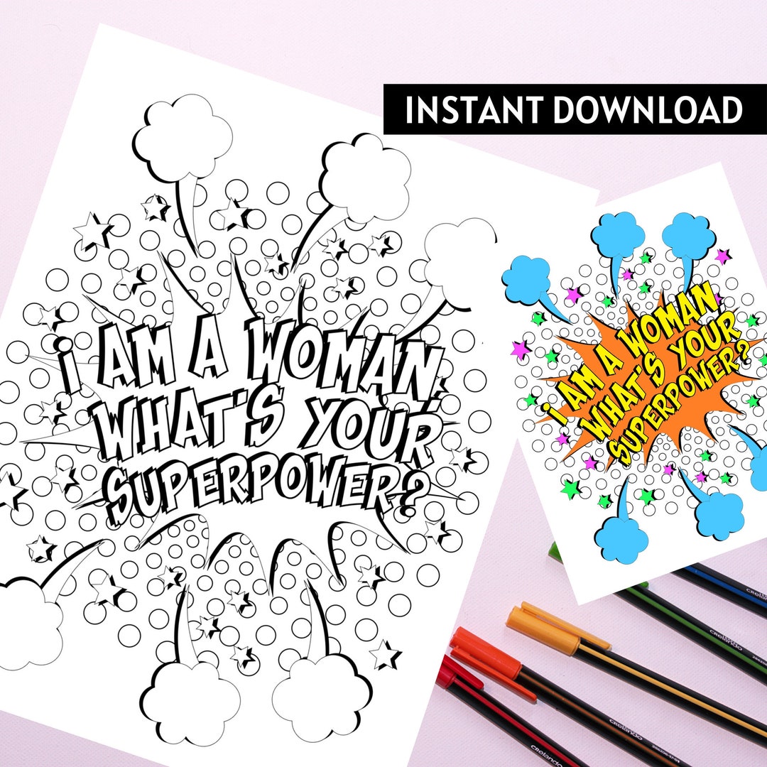 BEST VALUE Feminist Coloring Page Instant Download Feminist Coloring ...