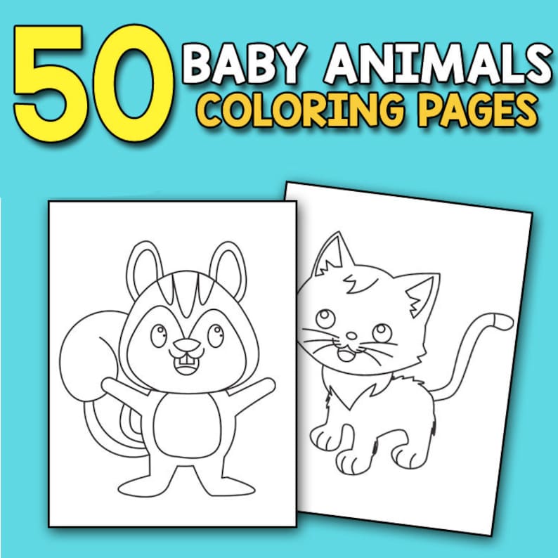 Baby Animals Coloring Book for 2 Years Old First Big Book of Etsy