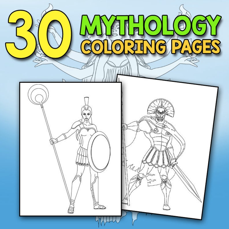 Download Mythology Goddesses and Gods Coloring Book for Adults ...