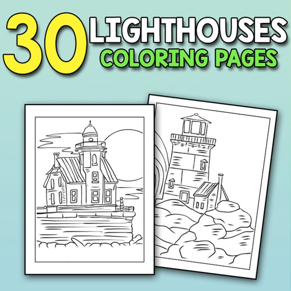 BEST VALUE Lighthouses Color by Number Coloring Book 30 Printable  Lighthouses Color by Number Coloring Page for Adults Instant Download -   Sweden