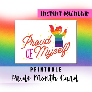 BEST VALUE Happy Pride Month Greeting Card Printable - Instant Download Pride LGBTQ+ Rainbow Greeting Card, Celebrate Pride Month Lgbtq Card