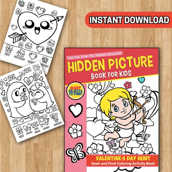 Hidden Pictures Kids Valentine Cards