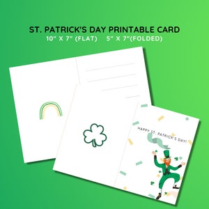 MEJOR VALOR Tarjeta feliz del día de San Patricio imprimible - Descarga instantánea Tarjeta de felicitación del día de San Patricio, Tarjeta de la suerte, Tarjeta Shamrock