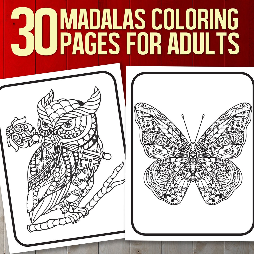BEST VALUE Nature Mandalas Coloring Book for Adults - Instant Download ...