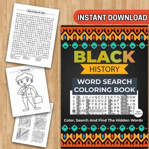 Black History Word Search Coloring Book: Color, Search And Find The Hidden Words