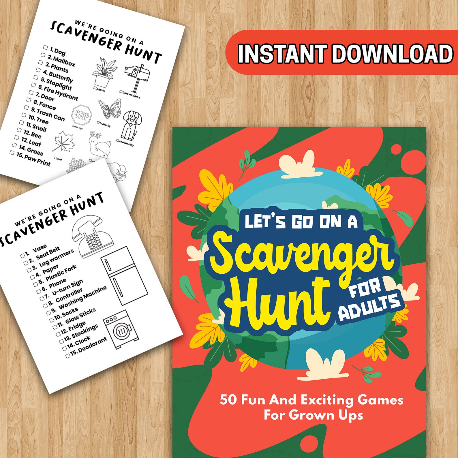BEST VALUE 50 Adult Scavenger Hunt Printable Game Adult Games For