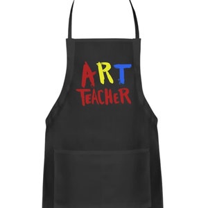 Art Teacher Apron With Pockets - Apron for Art Teacher - Art Teacher Gift for Art Teacher