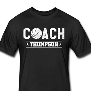 Personalized Basketball Coach Shirt With Coach&#39;s Name - Personalized Basketball Coach Gift