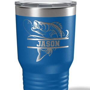 Personalized Bass Fishing Tumbler - Personalized Bass Fishing Gift - Personalized Fishing Tumbler - Personalized Fishing Gift