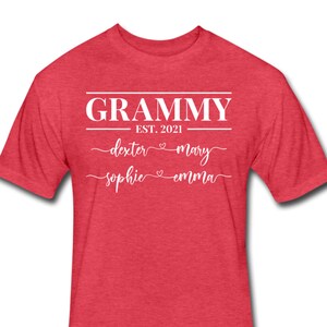 Personalized Grammy Shirt With Grandkids&#39; Names - Personalized Grammy Gift - Grammy Est Shirt - Grammy Established Shirt Grammy Mother&#39;s Day