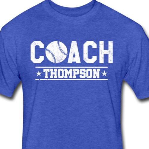 Personalized Baseball Coach Shirt With Coach's Name Etsy