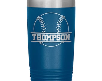 Personalized Baseball Tumbler - Baseball Gift - Baseball Cup - Baseball Travel Tumbler Coffee Mug