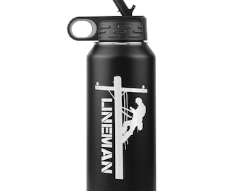 Botella de agua Lineman - Lineman Tumbler - Lineman Cup - Lineman Gift
