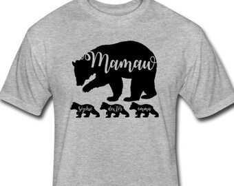 Personalized Mamaw Bear Shirt With Grandkids's Names - Mamaw Bear Shirt with Cubs Kid's Names Mamaw Shirt - Mother's Day Gift for Mamaw
