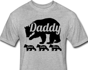 Personalized Daddy Bear Shirt With Children's Names - Daddy Bear Shirt with Cubs Kid's Names - Father's Day Gift for Dad Gift