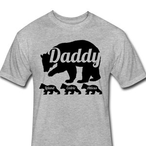 Personalized Daddy Bear Shirt With Children's Names - Daddy Bear Shirt with Cubs Kid's Names - Father's Day Gift for Dad Gift