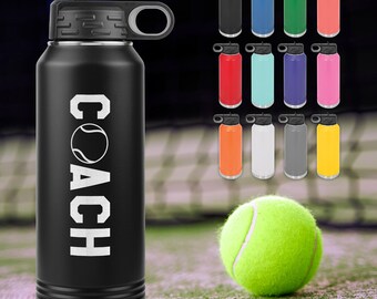 Botella de agua para entrenador de tenis: regalo para entrenador de tenis