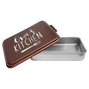 Oma&#39;s Kitchen Baking Pan With Lid - Oma Cake Pan - Oma Gift - Oma Kitchen Gift - Oma Cooking Gift - Oma Baking Gift