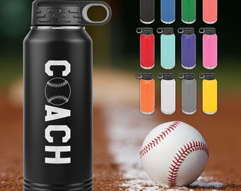 Botella de agua de entrenador de béisbol - Regalo de entrenador de béisbol