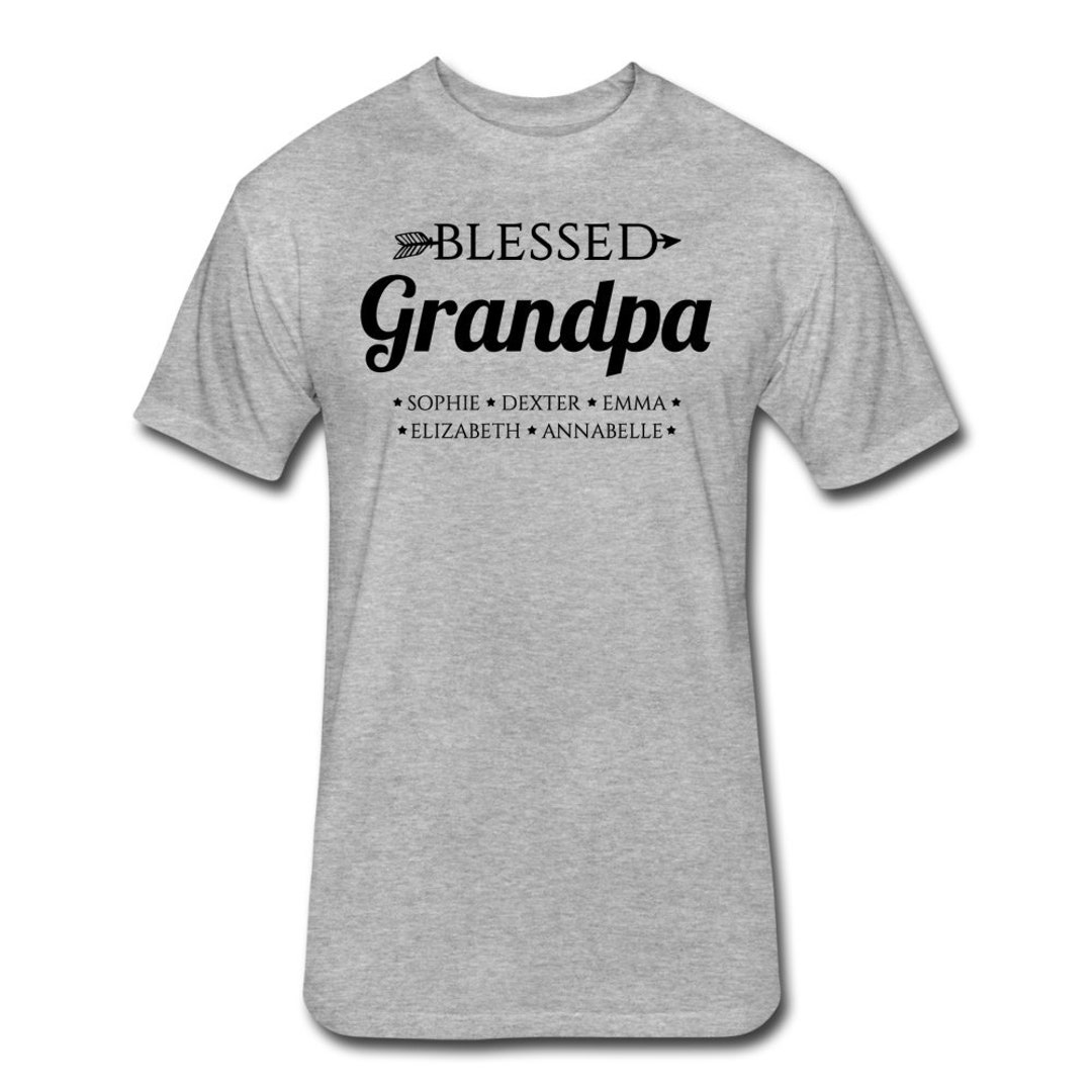 Personalized Grandpa Shirt - Blessed Grandpa Shirt With Grandchildren's Names - Personalized ...