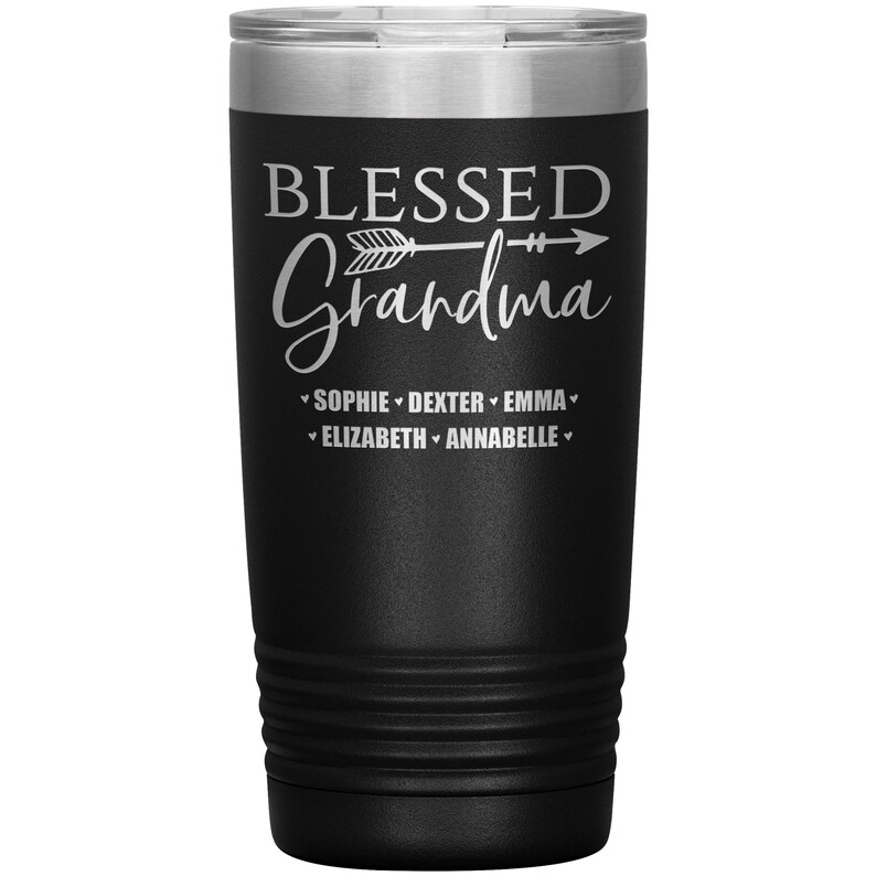 Personalized Grandma Tumbler Cup With Grandkids' Names Etsy