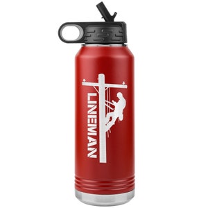 Linjeman Vattenflaska - Linjeman Tumbler - Linjeman Mugg - Linjeman Gåva Red