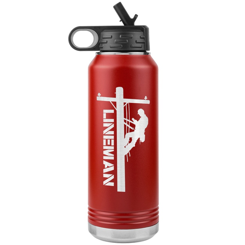 Linjeman Vattenflaska - Linjeman Tumbler - Linjeman Mugg - Linjeman Gåva Red