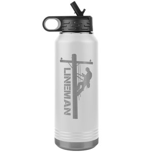 Linjeman Vattenflaska - Linjeman Tumbler - Linjeman Mugg - Linjeman Gåva White