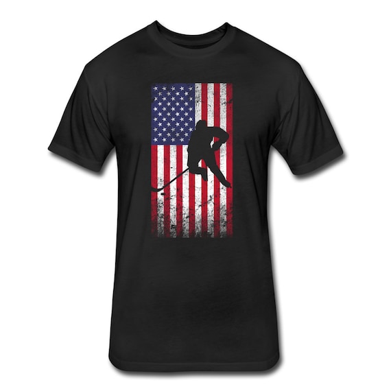 Hockey Shirt for Hockey Fan - Hockey Gift for Hockey Fan - USA Hockey Shirt - American Flag Hockey Shirt - Hockey Fan Shirt - US Flag Hockey