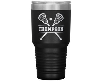 Personalized Lacrosse Tumbler Cup With Name - Personalized Lacrosse Gift - Personalized Lacrosse Travel Mug